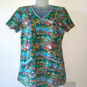 RARE Tokidoki FAIRYTELLA x Koi Scrub top